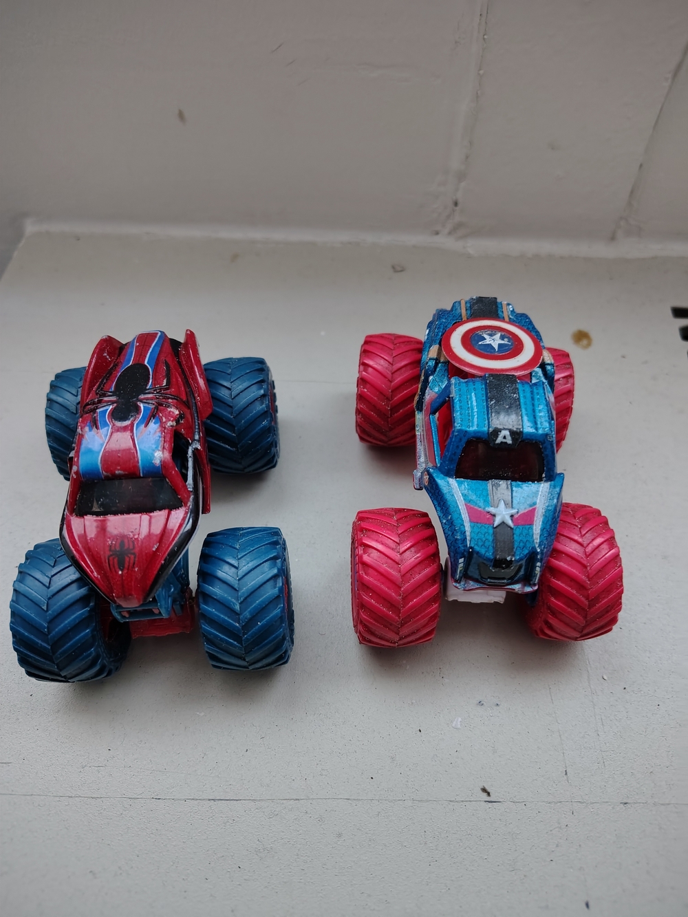 Captain America And Spider-Man Mini Monster Trucks